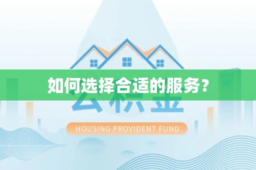 泽州如何选择合适的服务？