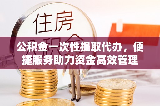 泽州公积金一次性提取代办，便捷服务助力资金高效管理